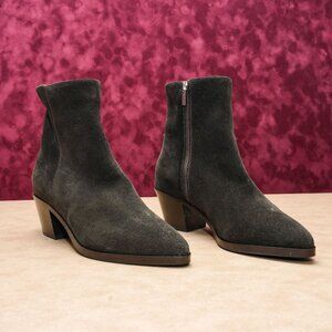 La Canadienne Wmn Paprika Western Vibram Brown Suede Waterproof Boots 6.5